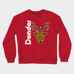 Family Christmas Photo "Donder" Design Crewneck Sweatshirt